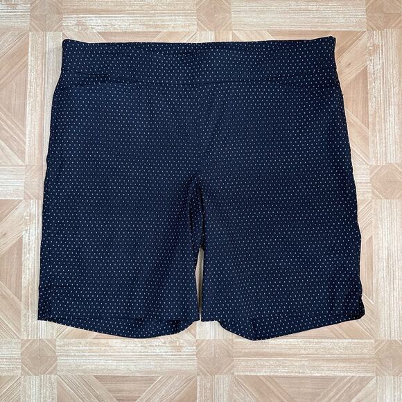 Hilary Radley Black White Dot Bermuda Shorts Womens XXL Easy Comfort Fit Pull-On - Picture 2 of 7
